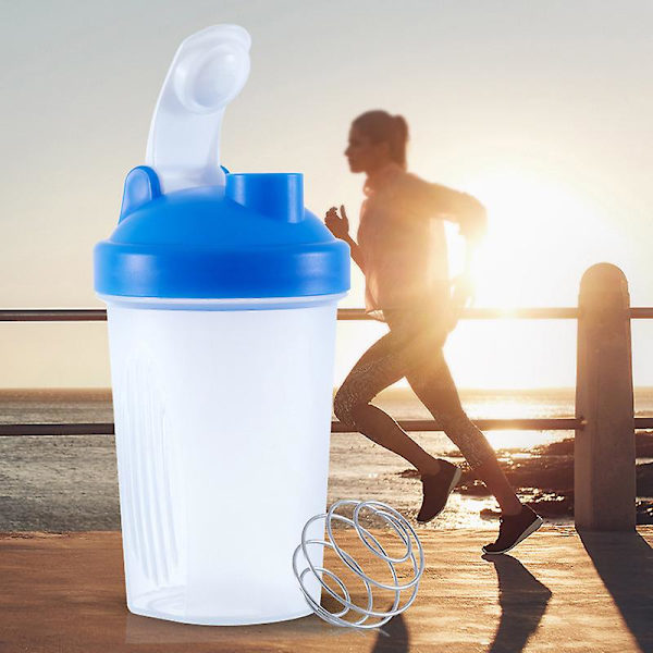 Sport Shaker Bottle 400ml Heraproteiinijauheen sekoituspullo Muovinen juomapullo