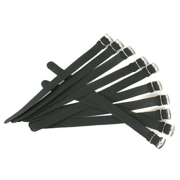 Perlon rem 16/18/20 mm XL Sort Black 18 mm