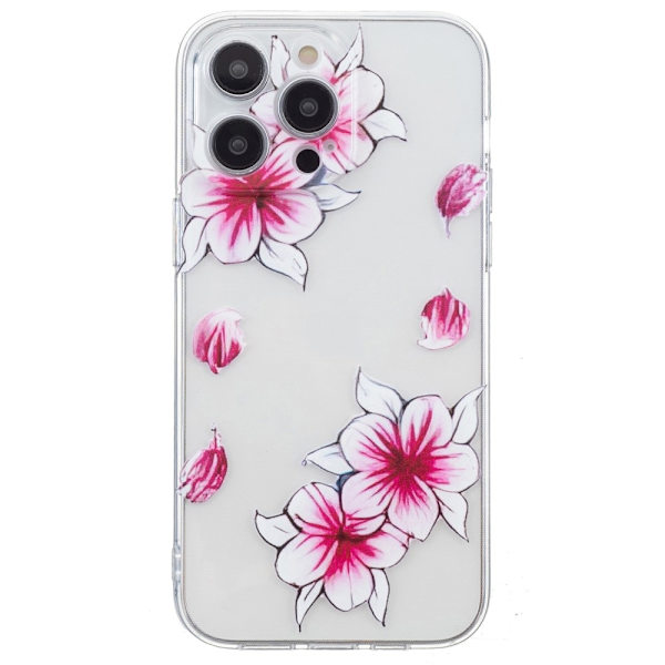 iPhone 16 Pro TPU-etui med blomster 27
