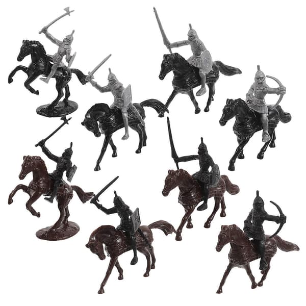 Riddermodelsæt Middelalderfigurer til leg 32 stk. Riddersoldatmodel