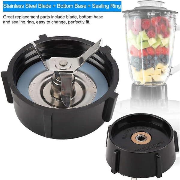 3 stk. erstatningssett for blender, Oster-blad i rustfritt stål, reservedeler til juicer med erstatningsbase