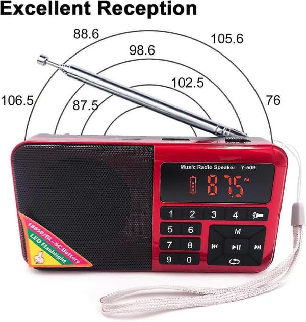 Mini bærbar FM-radio USB