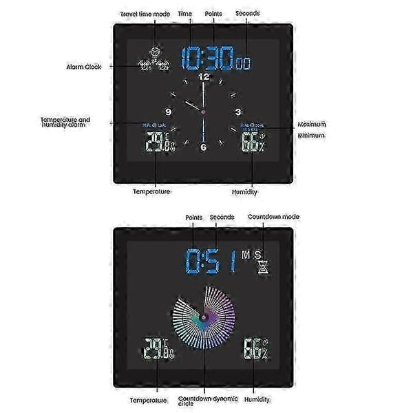 Badrum Vattentät Väggklocka Duschklockor Timer Digital Elektronisk Väggklocka Kök Toalett T