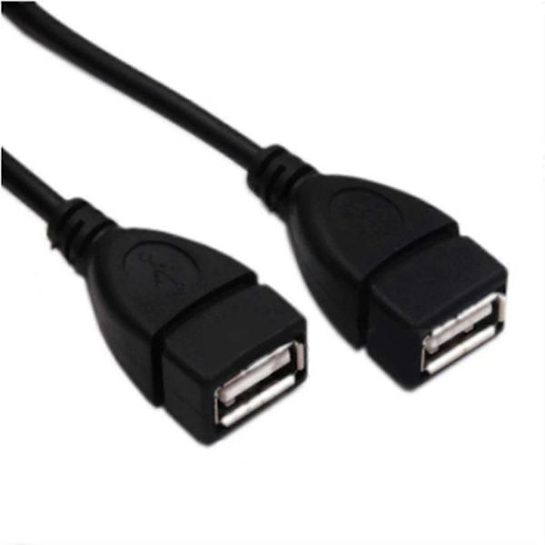 USB 2.0 Han til To USB Hun Splitter 2 Port USB Hub Datakabel Adapter 2pc