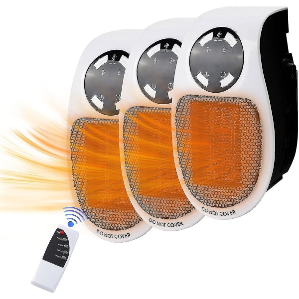 2023 Upgrade Keraaminen Alpha Heater Plug In Wall 500w - Top Alpha Heater Kannettavat lämmittimet sisäkäyttöön, Pienen tilan lämmitin säädettävällä termosella White 3pcs