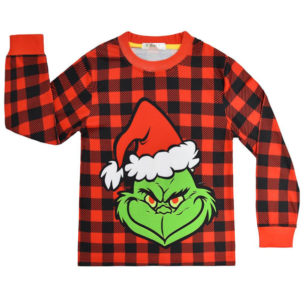 Kids Christmas Grinch Printed Pyjamas Pyjamas Pjs Set Top Bukser Suit Nattøj Nattøj Hjem Loungewear Drenge Piger Julegave