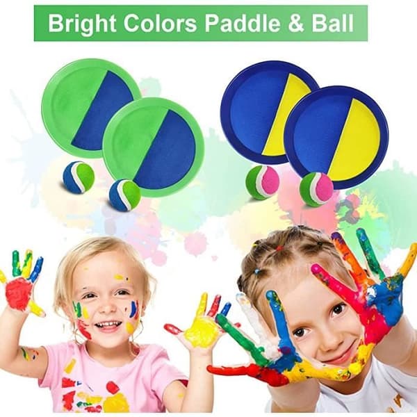 Barnbollspel - ZGEER - Scratch Racket - Strand, Trädgård, Pool - Grön Rosa - 2-pack