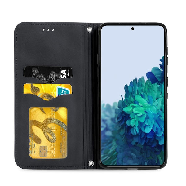 Samsung Galaxy S22 Plus Flip Cover Retro Læder Sort 45