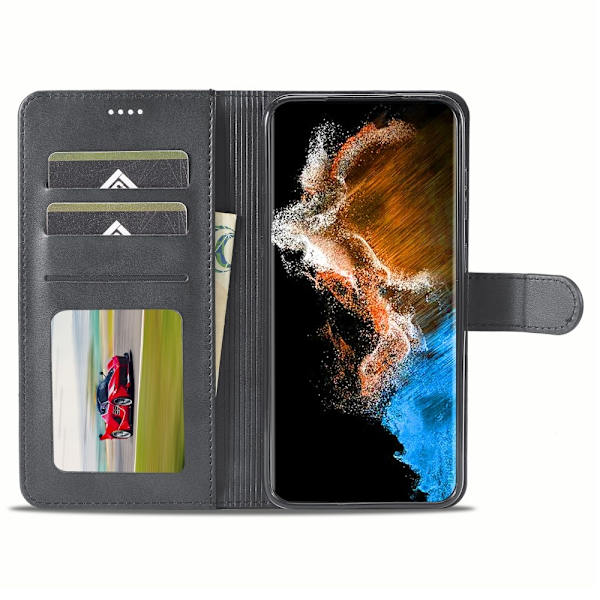 LC.IMEEKE Samsung Galaxy S24 Plus Fodral Läder Svart 72