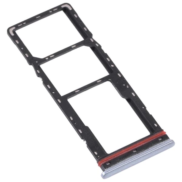 SIM + Micro SD-kortfack för Tecno Spark 7P KF7J Silver