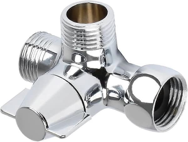 Ny, egnet solid messing 3-veis ventil, 3-veis omkoblingsventil, 3-veis dusjfordelingsventil, G1/2\" T-adapter T-adapter
