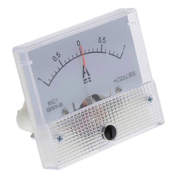 DC Amperemeter Analog Panelmåler Strømmåler 85C1 0-1A Utgave 0131