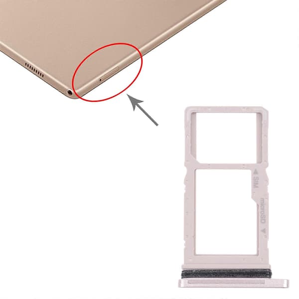 SIM-kort + Micro SD-kortfack för Galaxy Tab A7 10.4 (2020) Gold