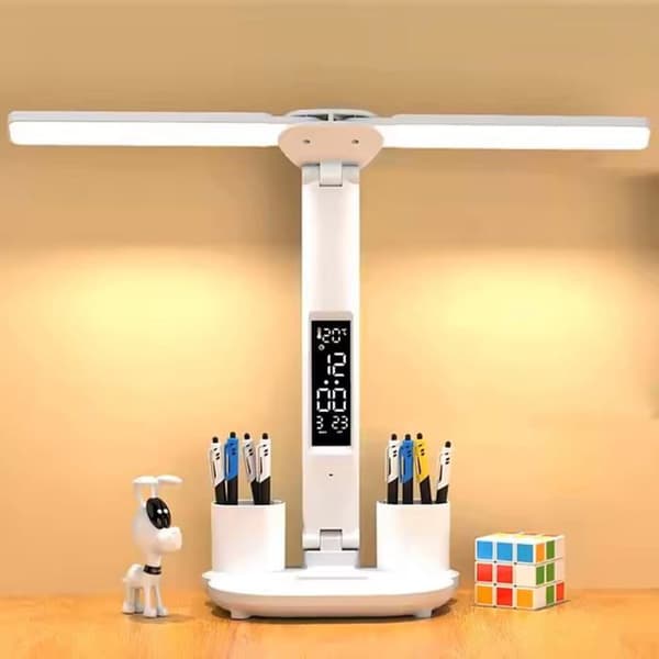 LED skrivebordslampe - Bordlampe - Dagslyslampe - Dæmpbar - USB genopladelig touch skrivebordslampe -
