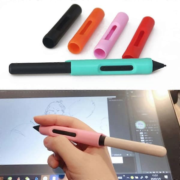 Universal Pen Holder Case Socket Cap Pen Grip til Wacom Tablet Pen LP-171-0K Red