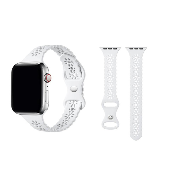 Slim Apple Watch-kompatibelt armband SPETS VIT 38/40/41 mm Vit White one size