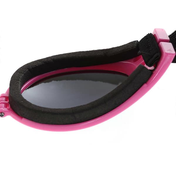 Kæledyrssolbriller til hunde UV-beskyttelse foldbart design Pink 17.00X5.00X0.50CM