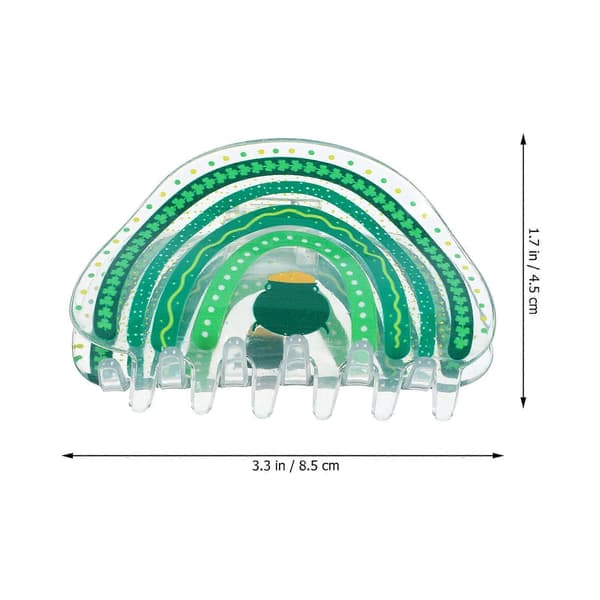 Grønne hårklør til dekorasjon St. Patrick's Day-klemmer 2 stk PVC