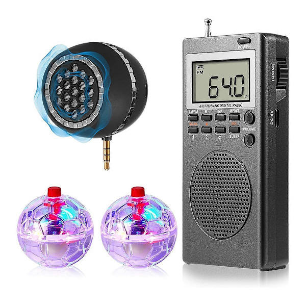 4 st Spirit Box Utrustningskit, med 2 LED Kattbollar 1 Spirit Box Högtalare Paranormal Utrustningskit för