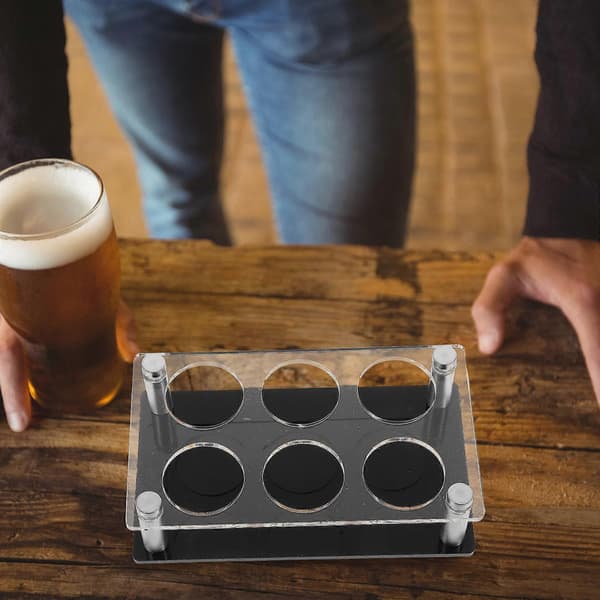 Holder Akryl Serveringsbakke til 6 Glas i Festlige Omgivelser