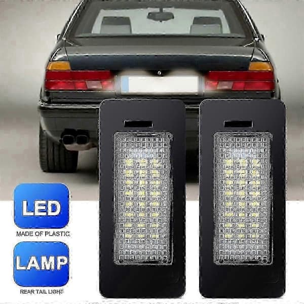 2x valkoinen LED-rekisterikilven valo BMW E39 E60 E61 E46 - Ei virhettä