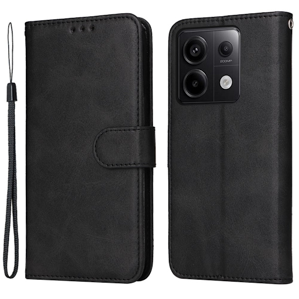 SKALO Xiaomi Redmi Note 13 Pro 5G PU Læder Wallet Case - Flere Farver Black Svart