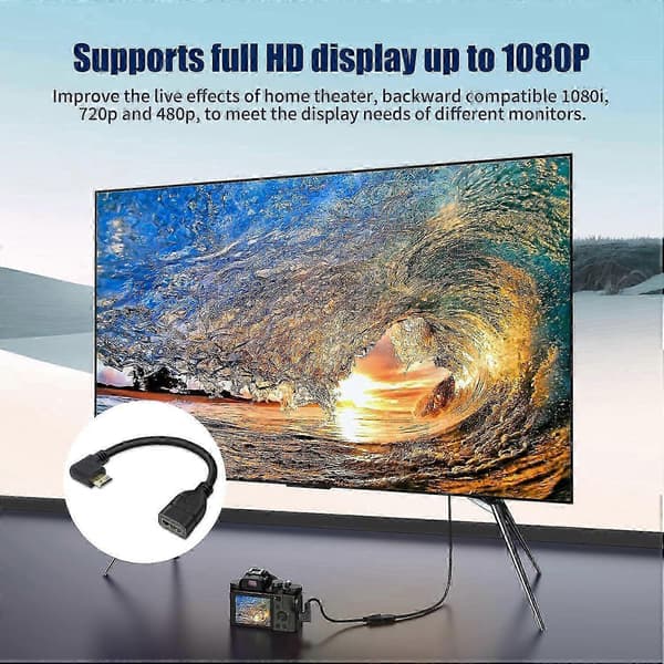 Mini HDMI til HDMI Adapterkabel - Mini-HDMI Han til Standard HDMI Hun