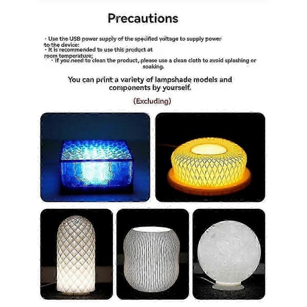 3D-printmodel LED-lys LED-spotlight 5V ultratynd natlysudgave 0428