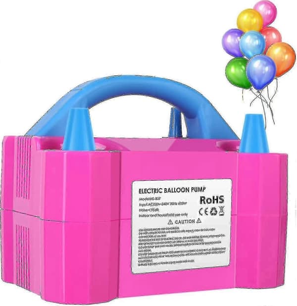 600W Elektrisk Ballongpumpe Oppblåser 2 Oppblåsingsmoduser Perfekt Gave