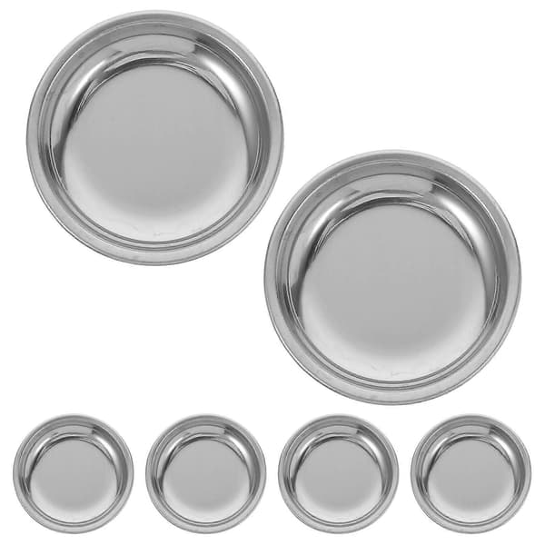 Tekopunderlag i rustfrit stål til drypbakke med 6 stk. runde underkopper