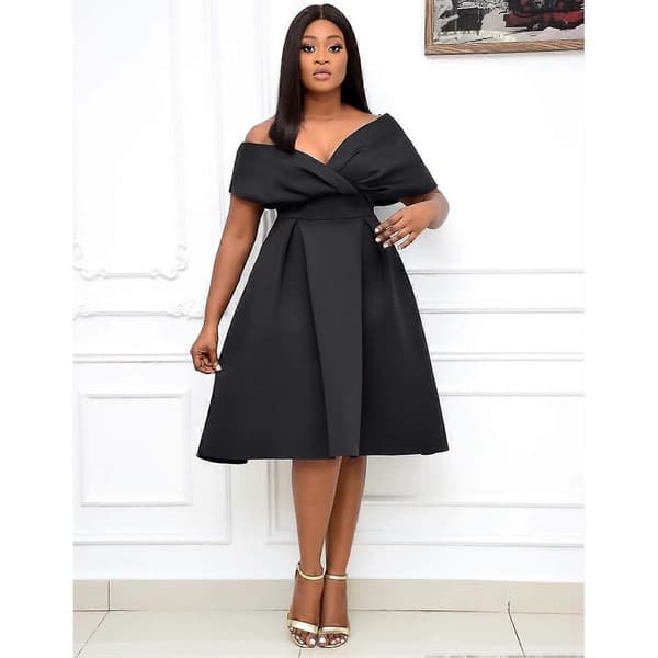 Dame Off Shoulder V-hals Aften Cocktail
