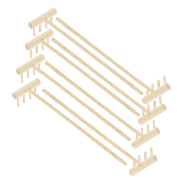 Zen Garden Rake Mini Bambu Sand Rake för Bordsdekoration 8st Beige Set