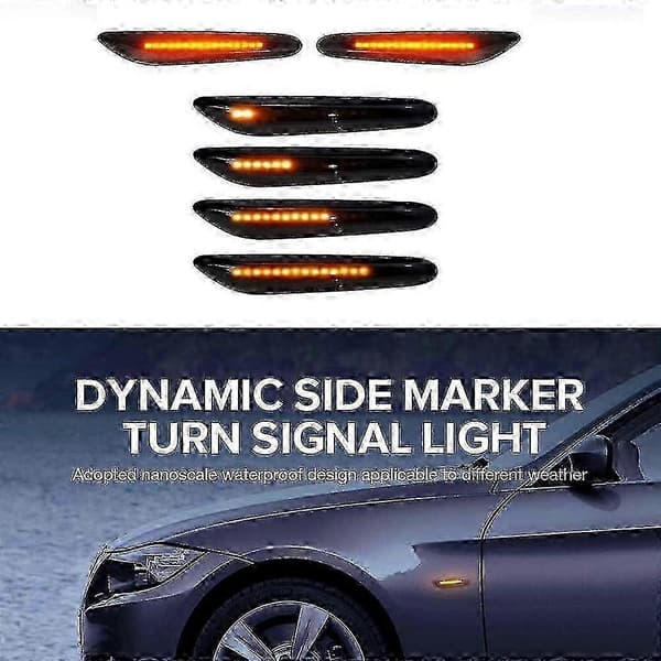 Dynamiska Sekventiella LED-blinkers sidomarkeringsljus för BMW E46 E36 E60 E61 E90 Edition 0816 5 5