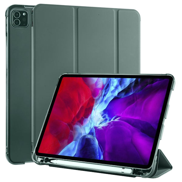 iPad Pro 12.9 -kotelo, kolmiosainen, kynäteline, tummanvihreä 280