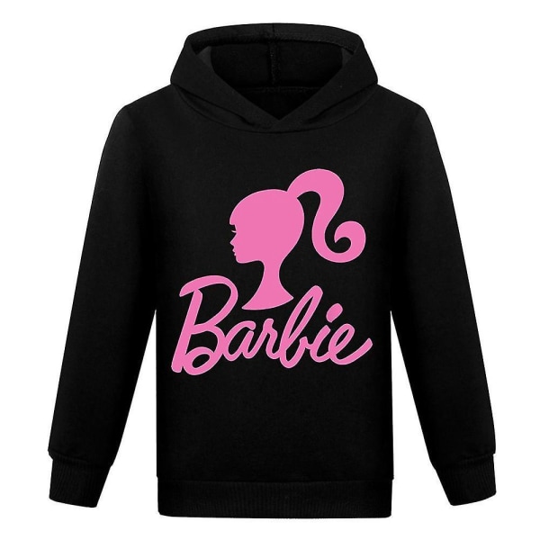 7-14 år Børn Teenagere Barbie Hoodie Langærmet Hættetrøje Toppe Casual Pullover Gaver