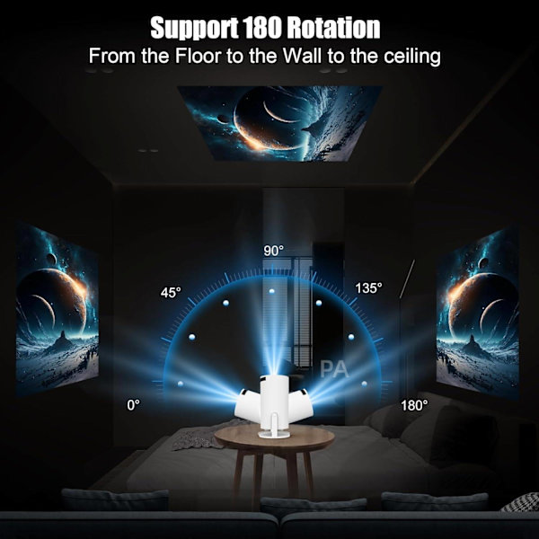 5G 4K Projektori Älykäs HD LED WiFi Bluetooth HDMI. USB Android Kotiteatteri - PA