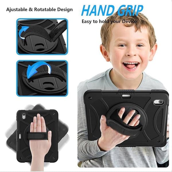 Fodral till iPad 10.2\" 9:e/8:e/7:e generationen (2021/2020/2019), axelrem, pennhållare - lila