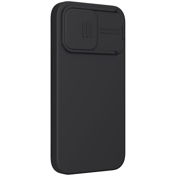 iPhone 13 Pro Max - NILLKIN MagSafe CamShield Silky Liquid -suojakuori - Musta 95