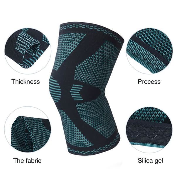 Sport knæskinne til beskyttelse og støtte, 2 justerbare elastiske åndbare unisex knæskinner (L)