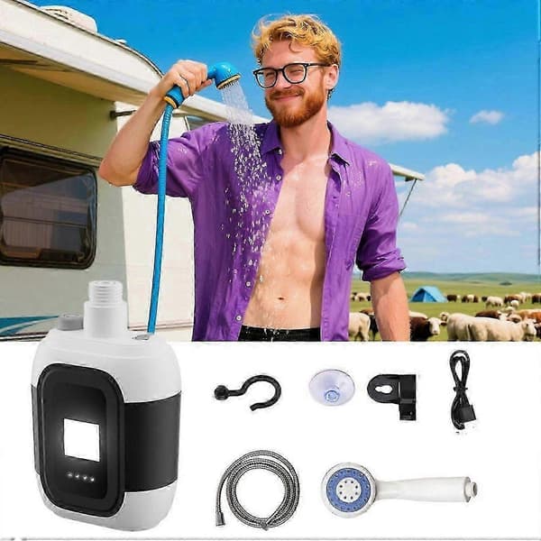 Bærbar USB Genopladelig Camping Brusepumpe til Bil, Kæledyr, Havevask