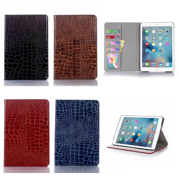 Lompakkokotelo iPad Mini 5 (2019) - 5 väriä, krokotiilikuosi Brun