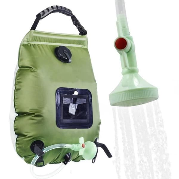 5 Gallon/20L Solar Camping Bruserpose - Camping Bruserpose med varmtvandstemperatur 45°C til vandreture og klatring