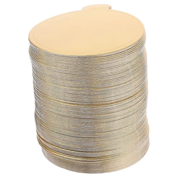 Rund kakebrett i papp for baking med 400 stk. Mousse kakebrett gyldne