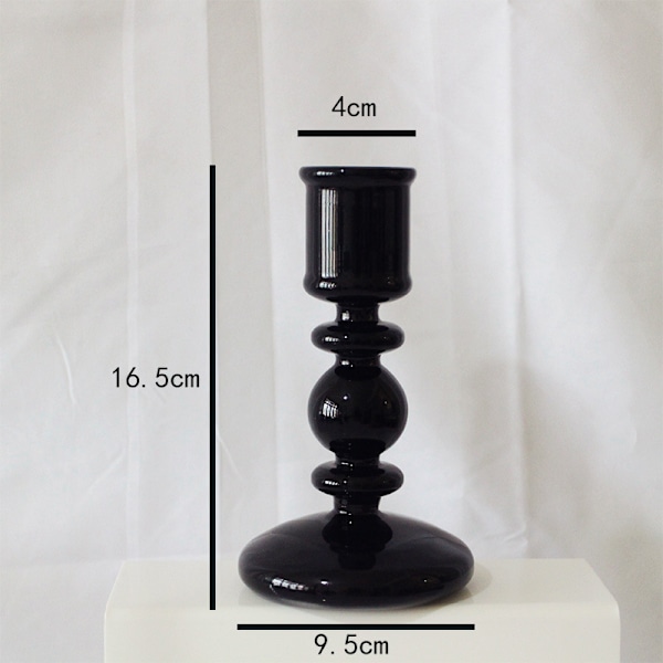Ljusstake i glas, enkel nordisk heminredning, vardagsrum, sovrum, vas, exklusiva dekorativa prydnader