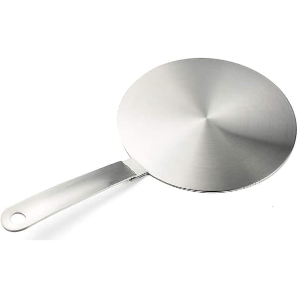 Induction Adapter, Induction Hob Conversion Plate, Heat Diffuser Plate with Detachable Handle and Base 20 cm