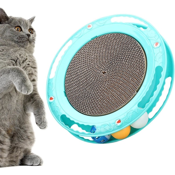 Kissan raapimislelu Pyöreä kissan raapimislauta pallolla Interaktiivisella lelulla Harjoittava kissan lelu räpäytykseen, lyömiseen ja takaa-ajoon Ilmainen toimitus