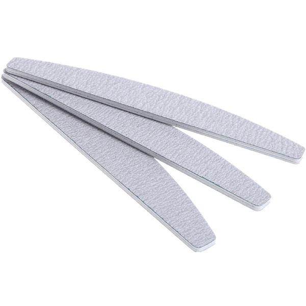 10-pack Halvmåne zebra - 100/100 - Nagelfil Grey grå