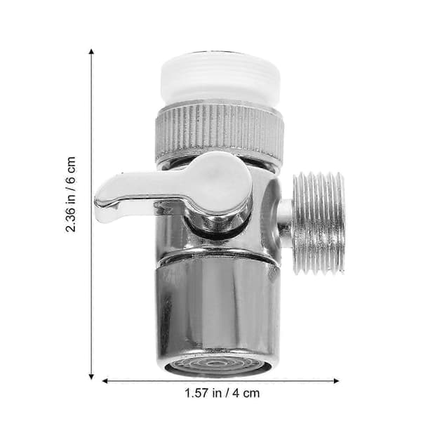 Bärbar diskmaskinsslangadapter, 3-vägs diskbänk- och duschavledarventil Silver 6X4X4CM