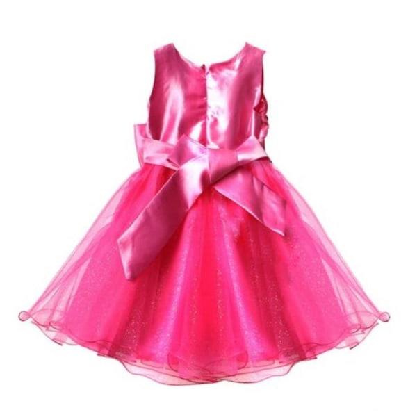 Blomsterpige Bowknot Tutu-kjole til børn Babyprinsesse Bryllupsbrudepige Fødselsdagsfest dåbskjoler