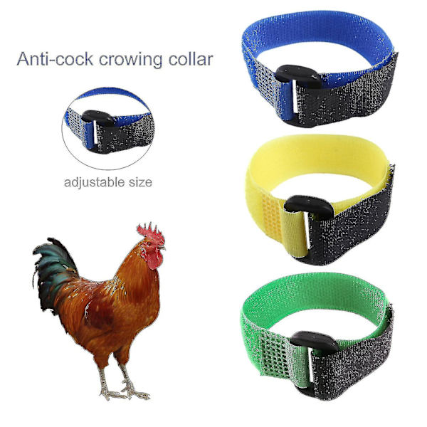 2 st Kycklinghalsband Mjuk textur Anti-cock crowing Justerbar Anti-krok Tupphalsband Fjäderfätillbehör